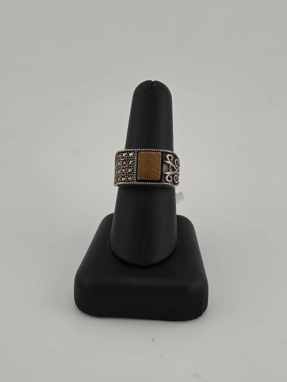 Brand New Sterling Silver 925 Tiger Stone Ring